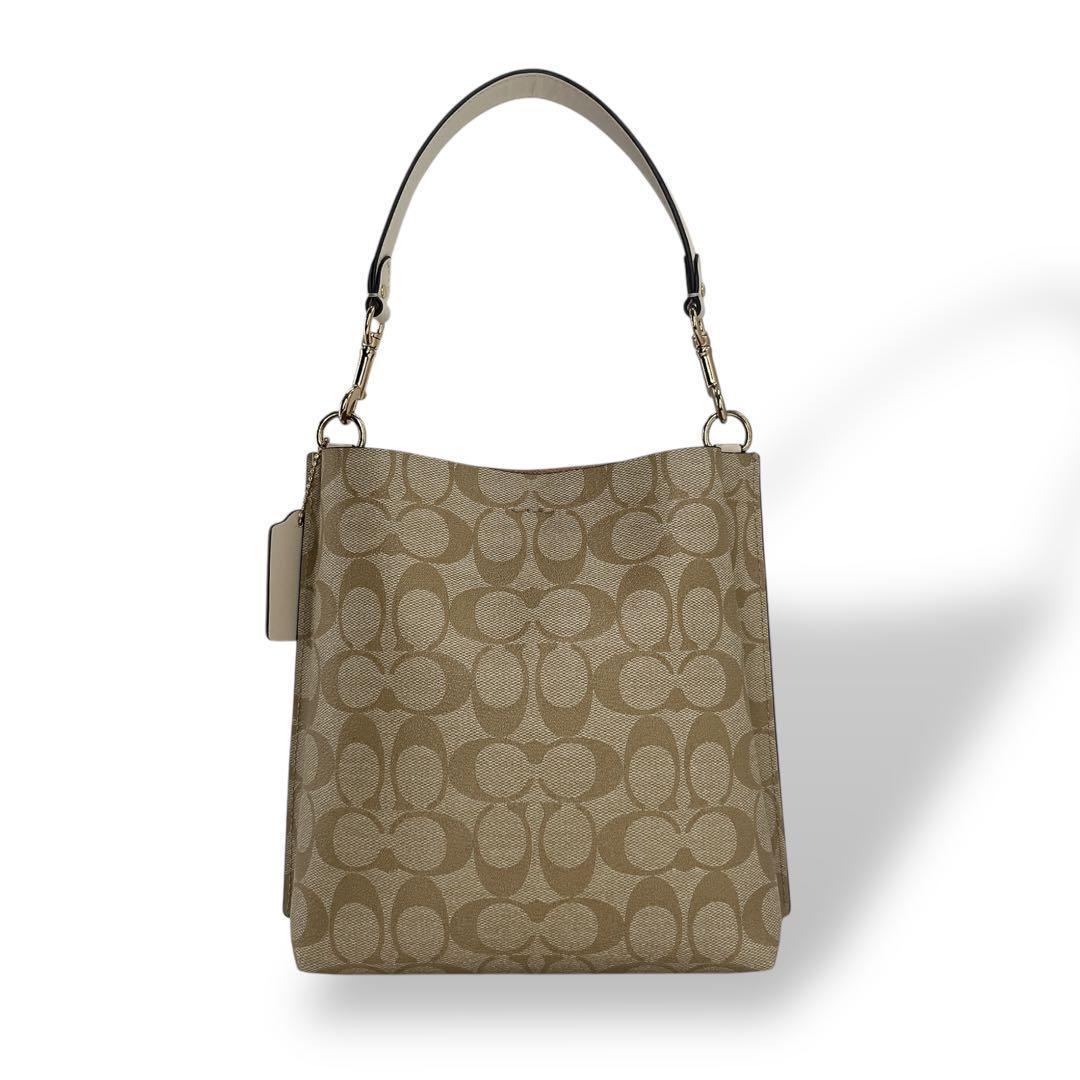 美品　コーチ　モリー　2way ショルダーバッグ　シグネチャー　バケット　レザー