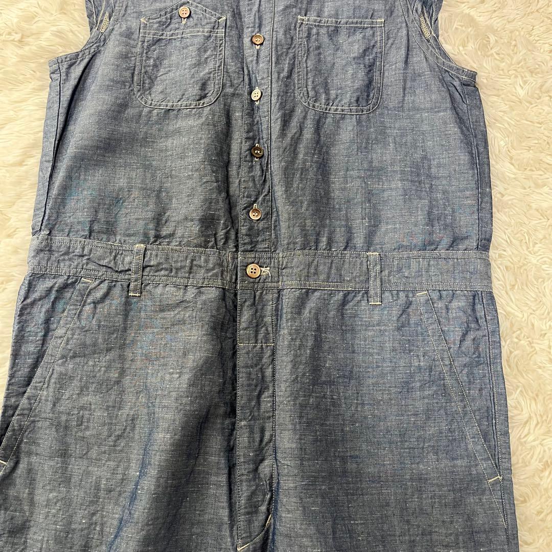 【美品】ネストローブ シャンブレー オールインワン リネン