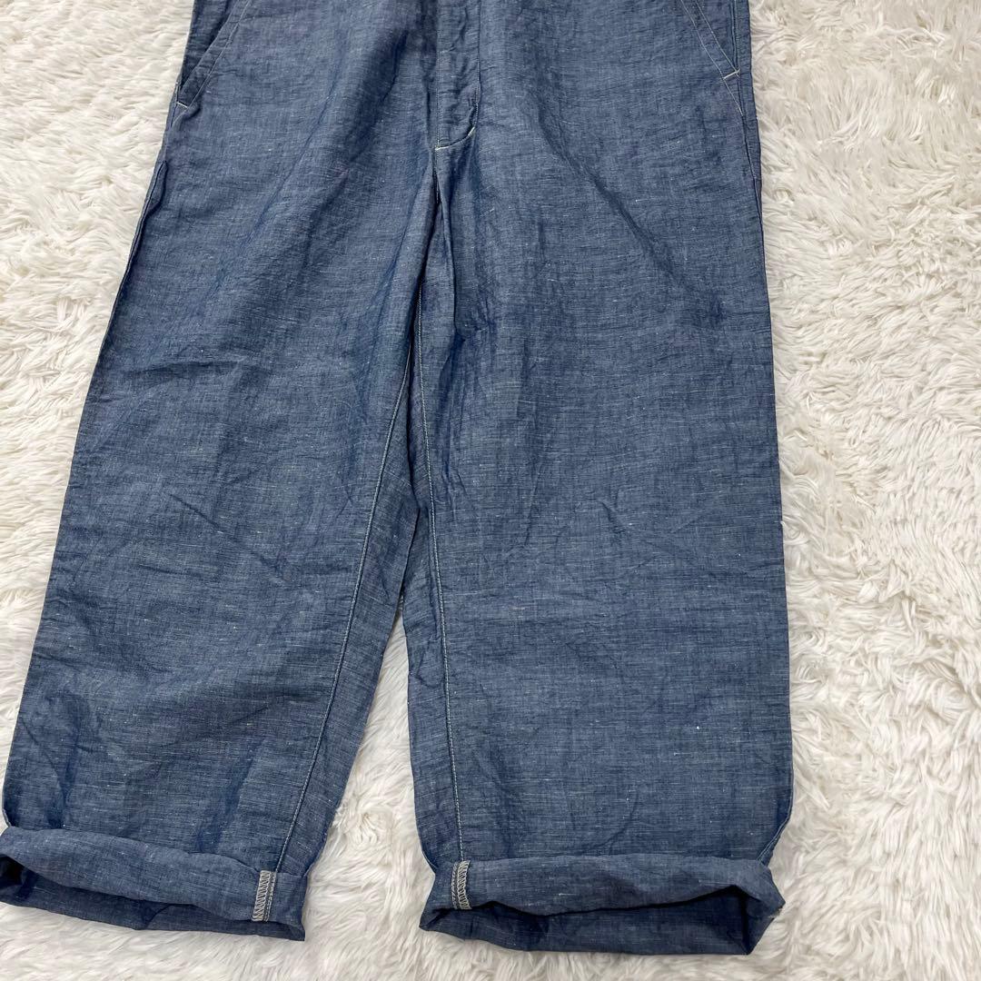 【美品】ネストローブ シャンブレー オールインワン リネン