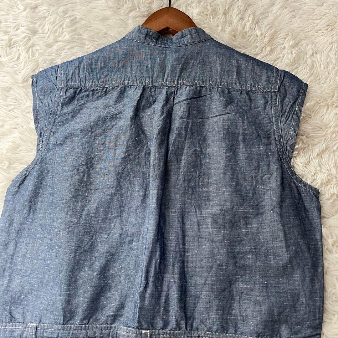 【美品】ネストローブ シャンブレー オールインワン リネン
