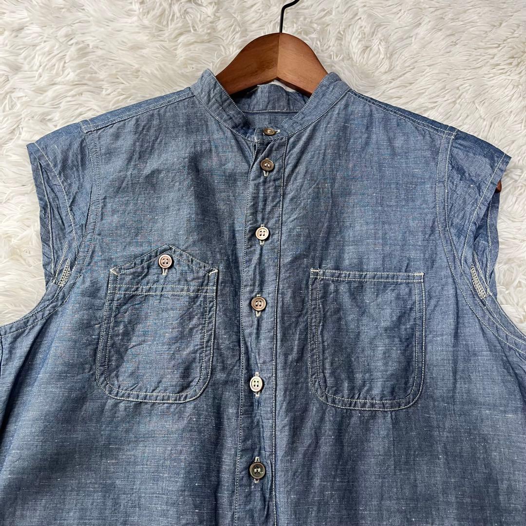 【美品】ネストローブ シャンブレー オールインワン リネン