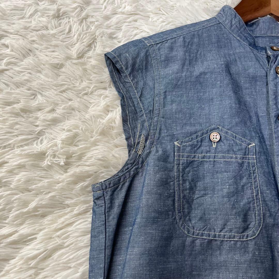 【美品】ネストローブ シャンブレー オールインワン リネン