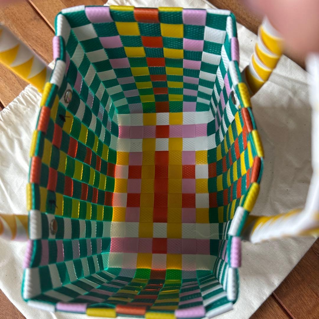 新品タグ付き　MARNI チェック柄 かごバッグ　マルニ