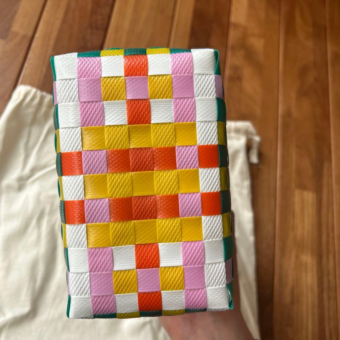 新品タグ付き　MARNI チェック柄 かごバッグ　マルニ