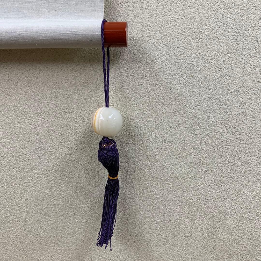 美品 掛け軸 酒井抱一画 西陣紹巴つづれ「立雛」風鎮・自在付き ひな祭り