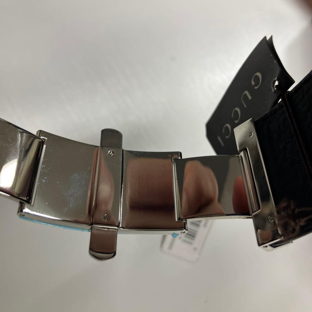 ル*イ様 GUCCI グッチ 7800L 腕時計 ブラック レザー