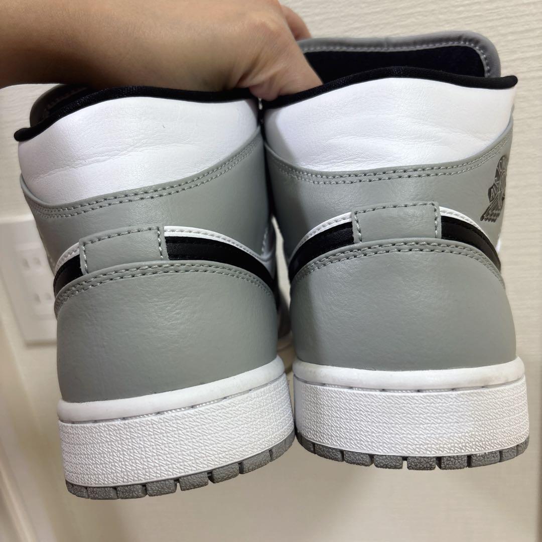 Nike Air Jordan 1 Mid グレー／ホワイト27センチ