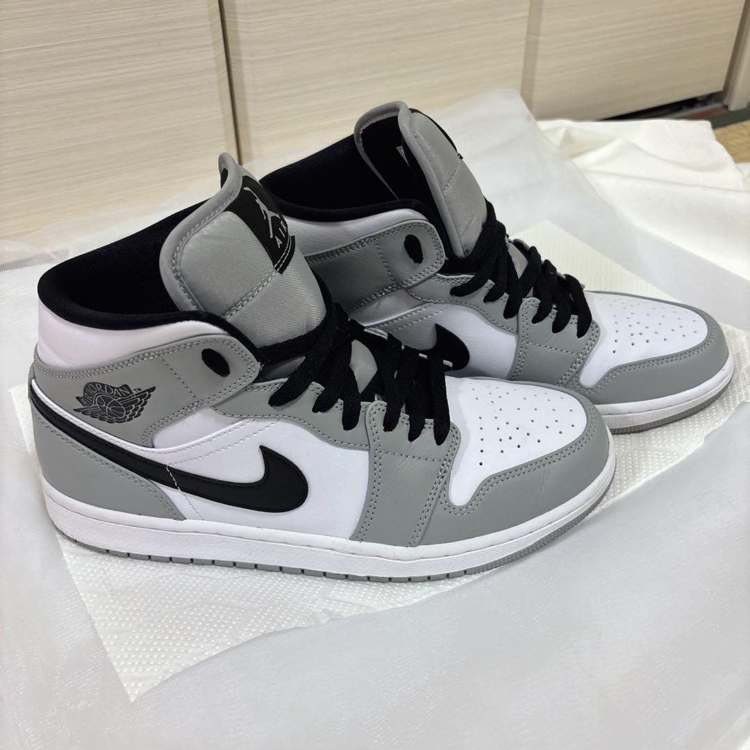 Nike Air Jordan 1 Mid グレー／ホワイト27センチ