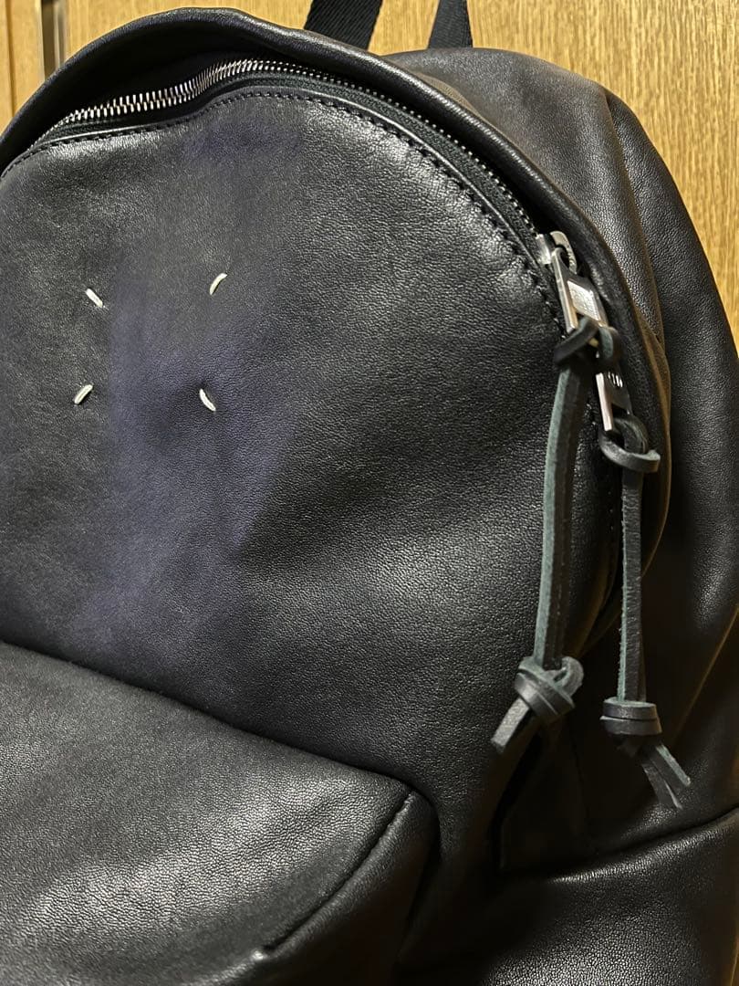 Maison Margielaメゾンマルジェラ ブラックレザーバックパック