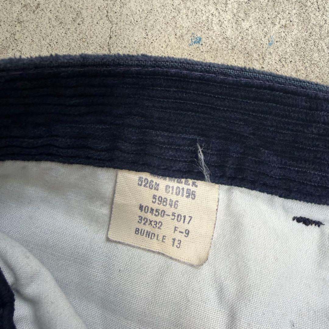 90s DOCKERSドッカーズ 太畝コーデュロイパンツ ネイビー