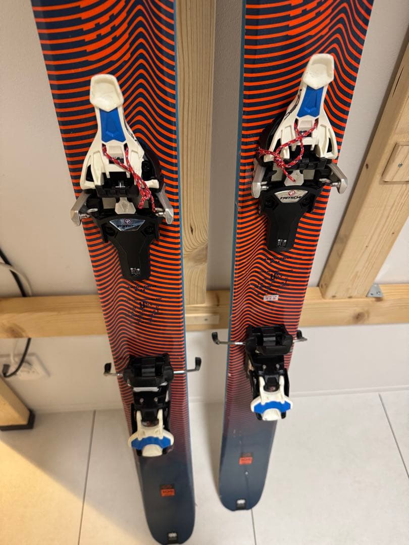 バックカントリースキー板　ビンディングとシールセット