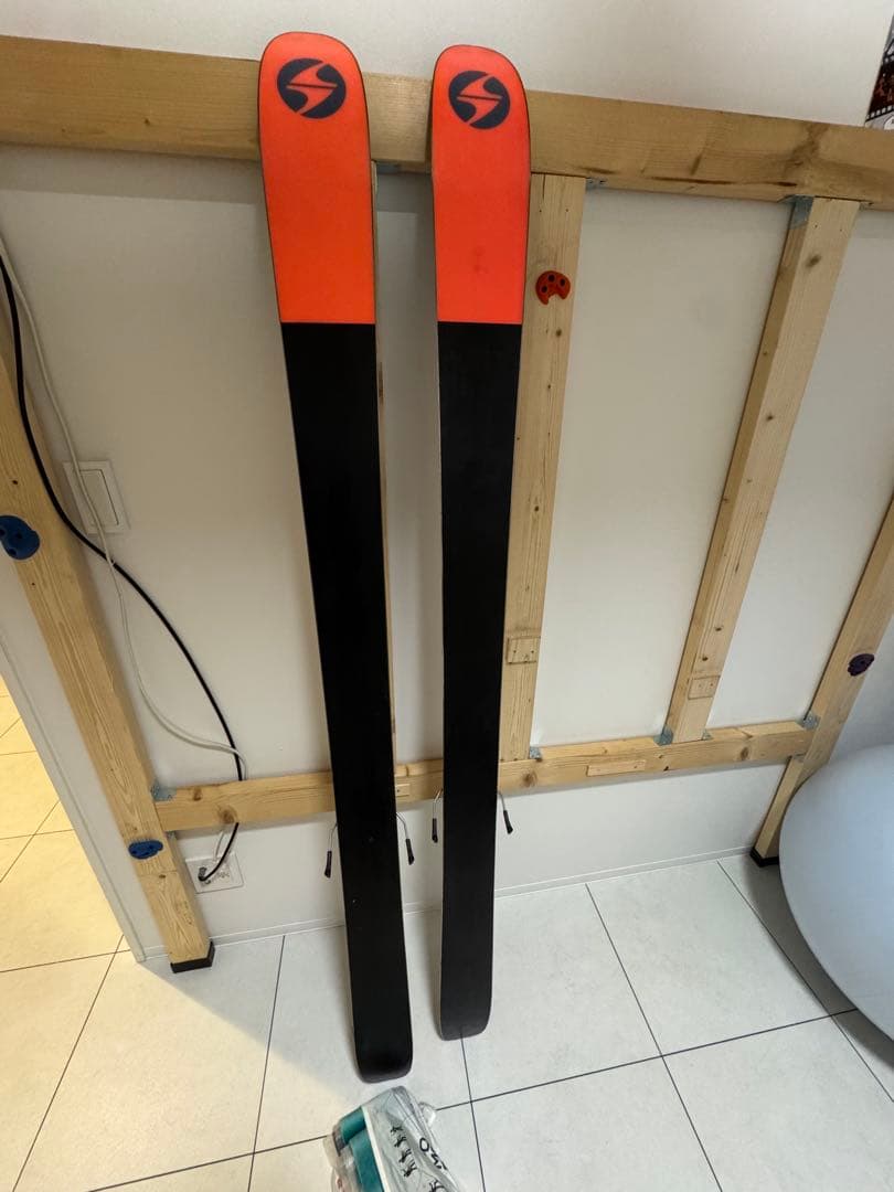 バックカントリースキー板　ビンディングとシールセット