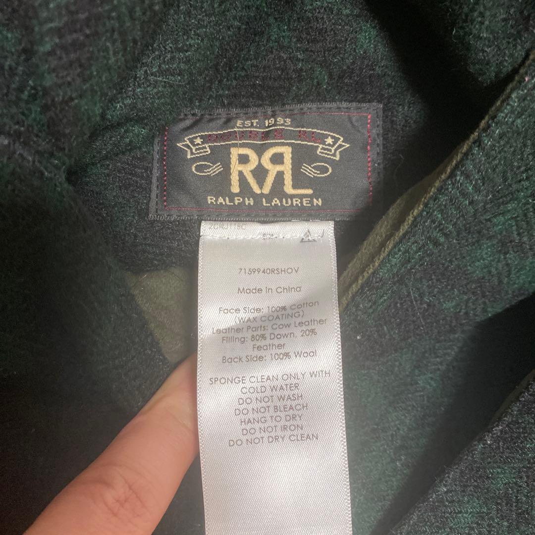 RRL ダウンベスト　リバーシブル　牛革 レザーヨーク　最終値下げ