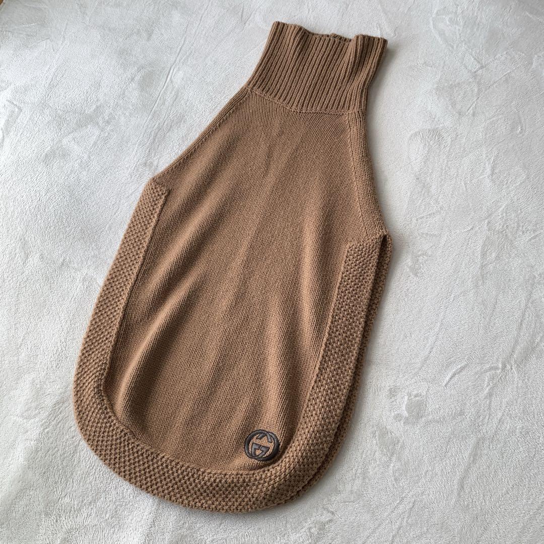 【美品】 GUCCI タートルネック ニット ポンチョ ベスト GGロゴ ケープ