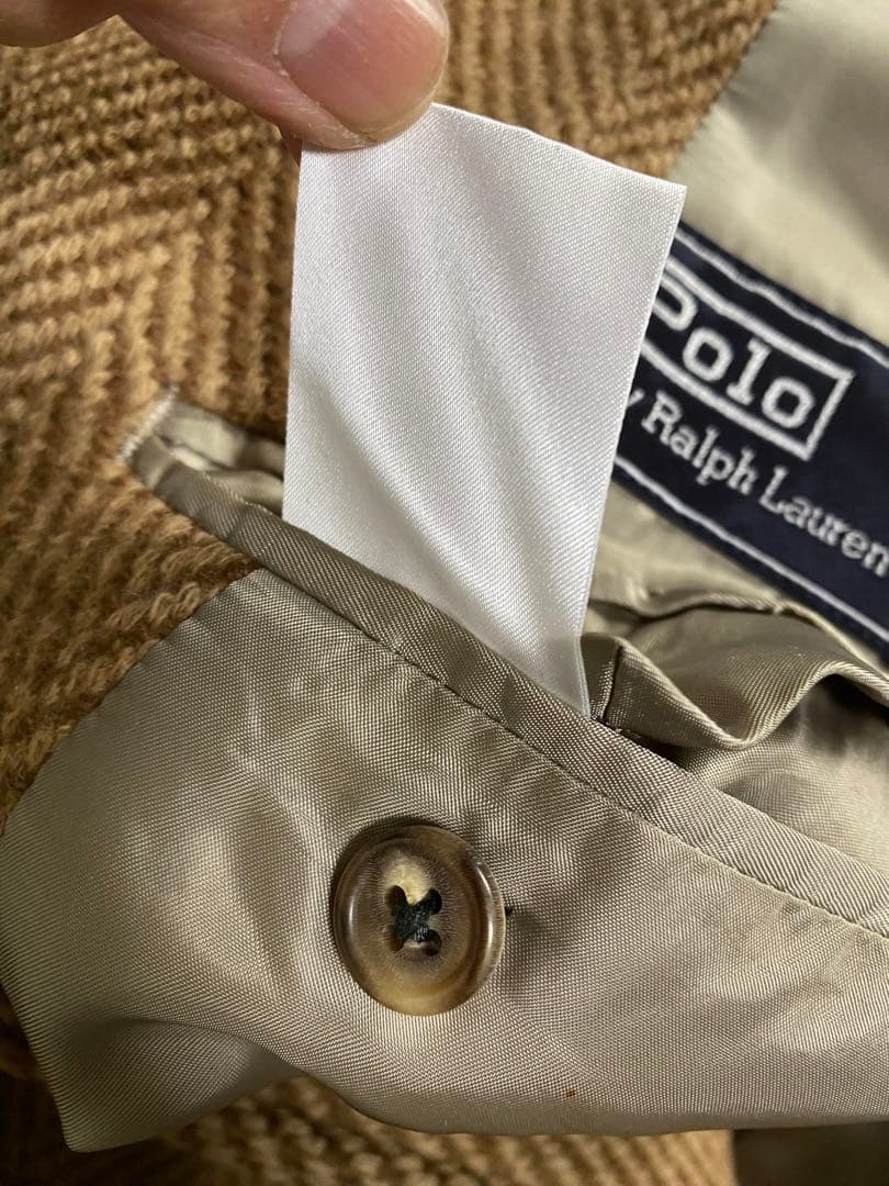 美品Polo by Ralph Lauren メンズ ウールコート ヘリンボーン
