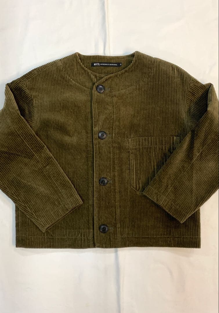ニコルソン＆ニコルソン＊コーデュロイノーカラージャケット36日本製