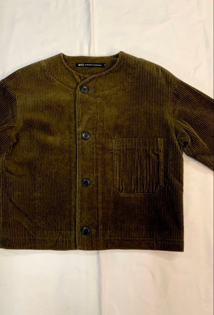 ニコルソン＆ニコルソン＊コーデュロイノーカラージャケット36日本製