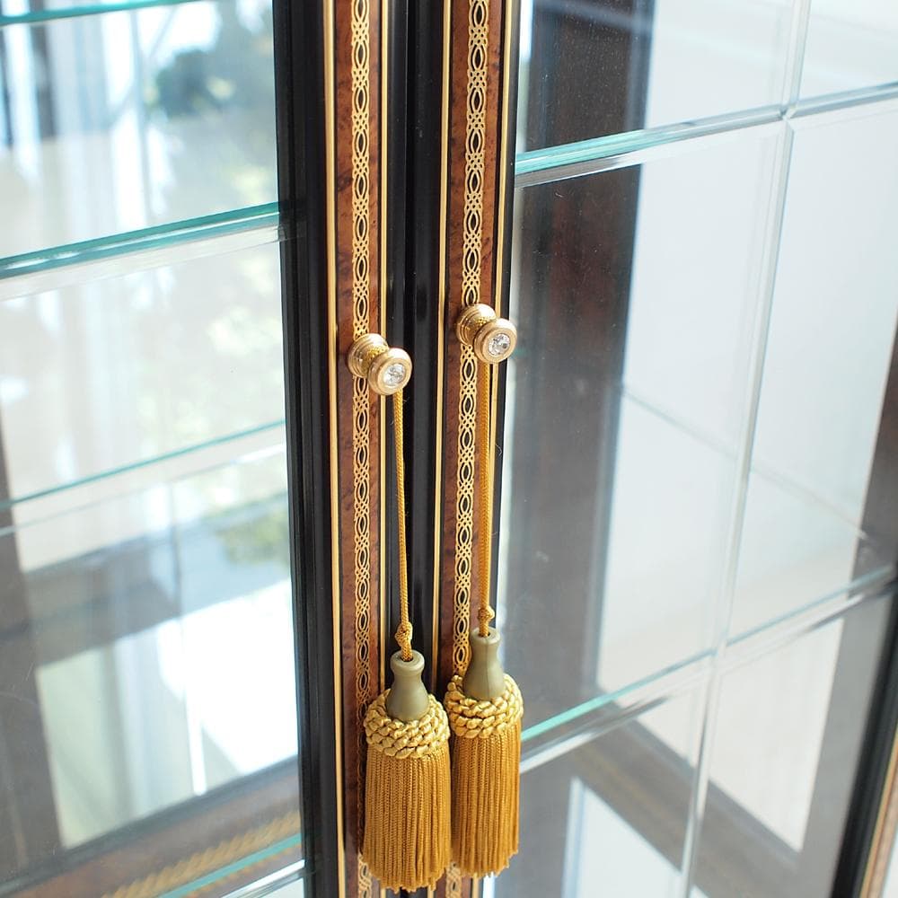 イタリア製 ガラスキャビネット エレガント 飾り棚 キュリオケース