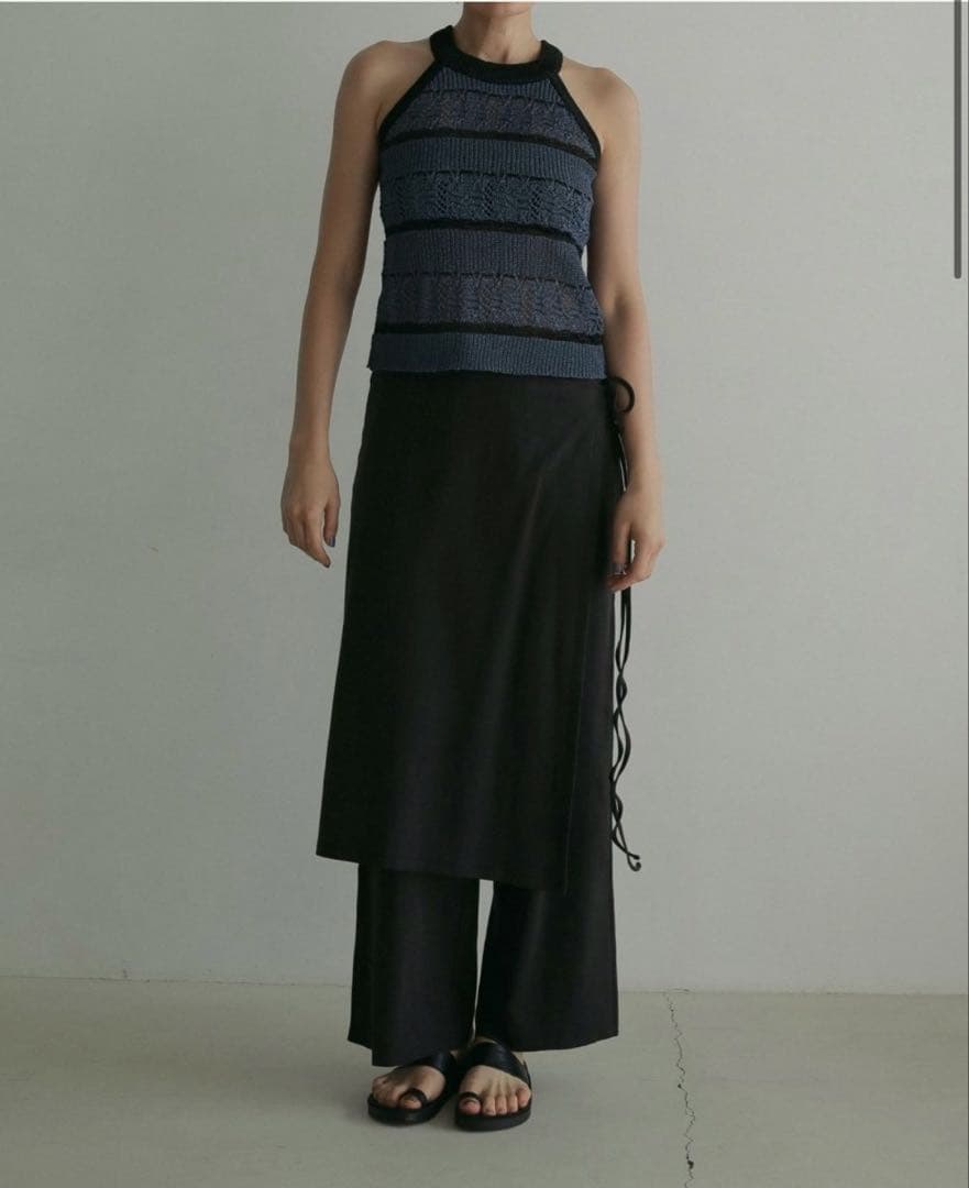 アンヌーク　anuke Layered Cut Pants ブラック38サイズ