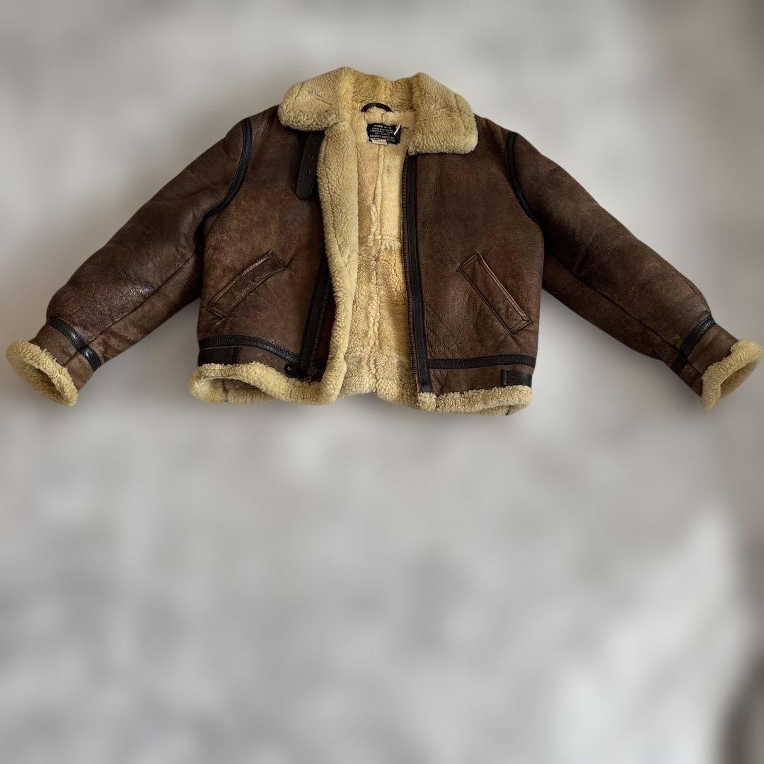 ブラウンレザーフライトジャケット