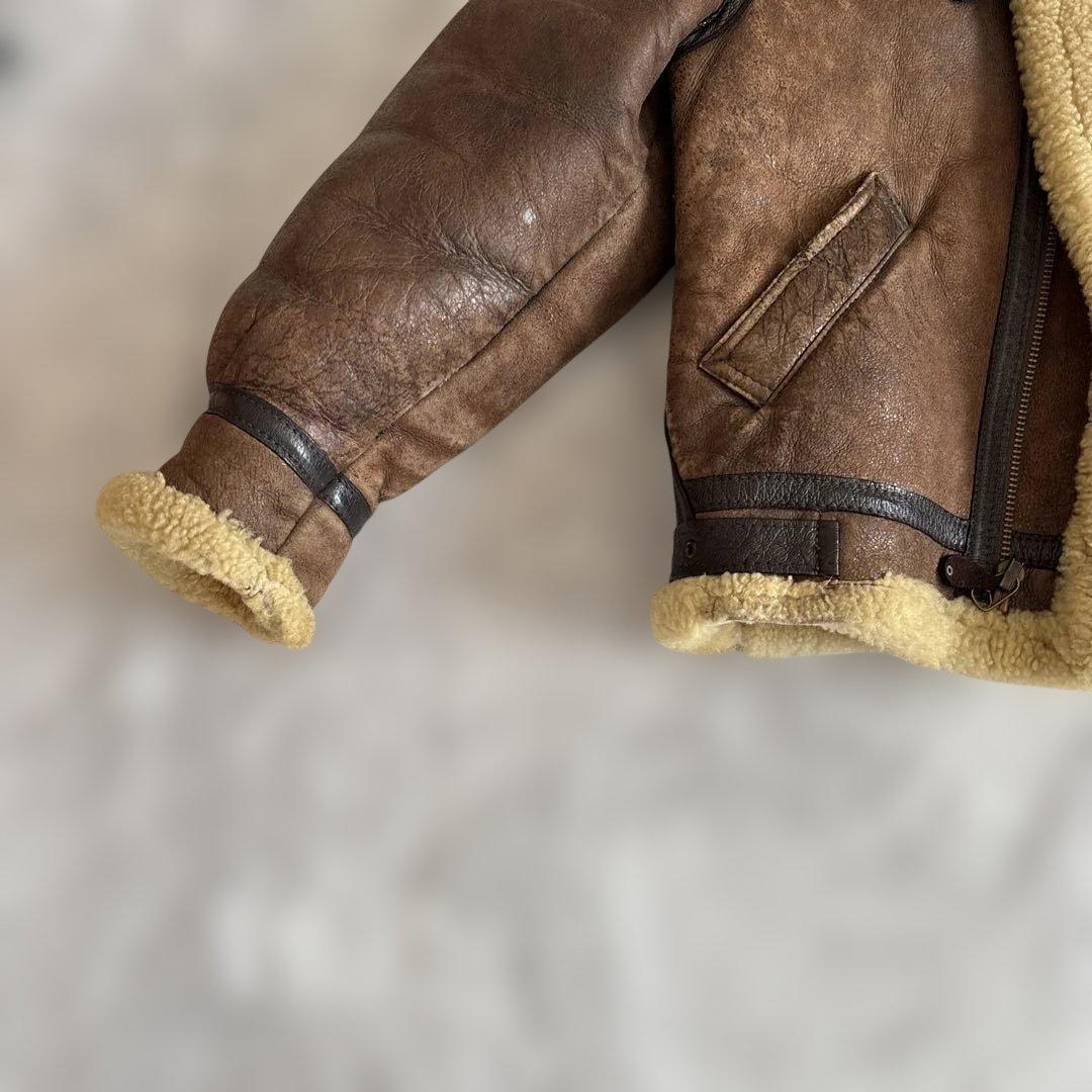 ブラウンレザーフライトジャケット