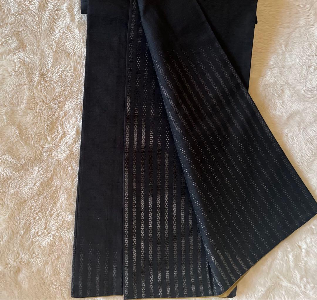 逸品　結城　草木染め奥里紬　訪問着