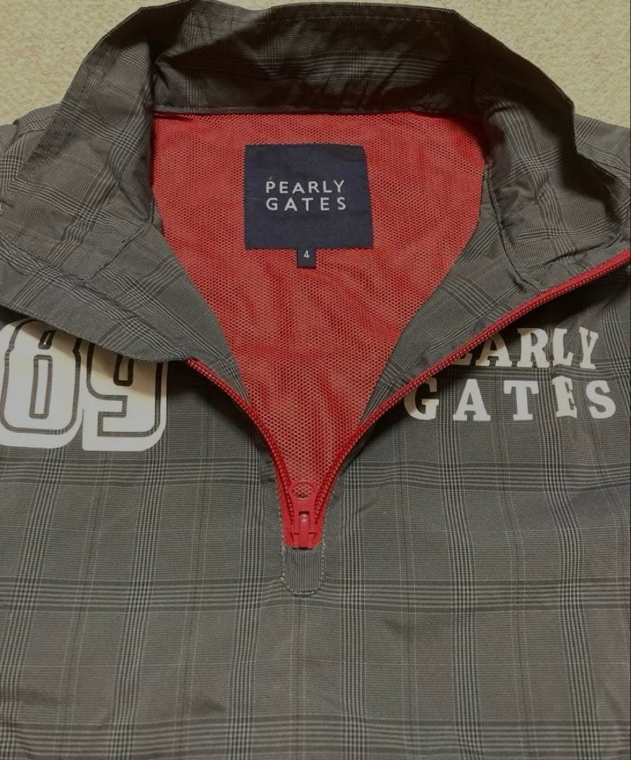 PEARLY GATES チェック柄ジャケット グレー