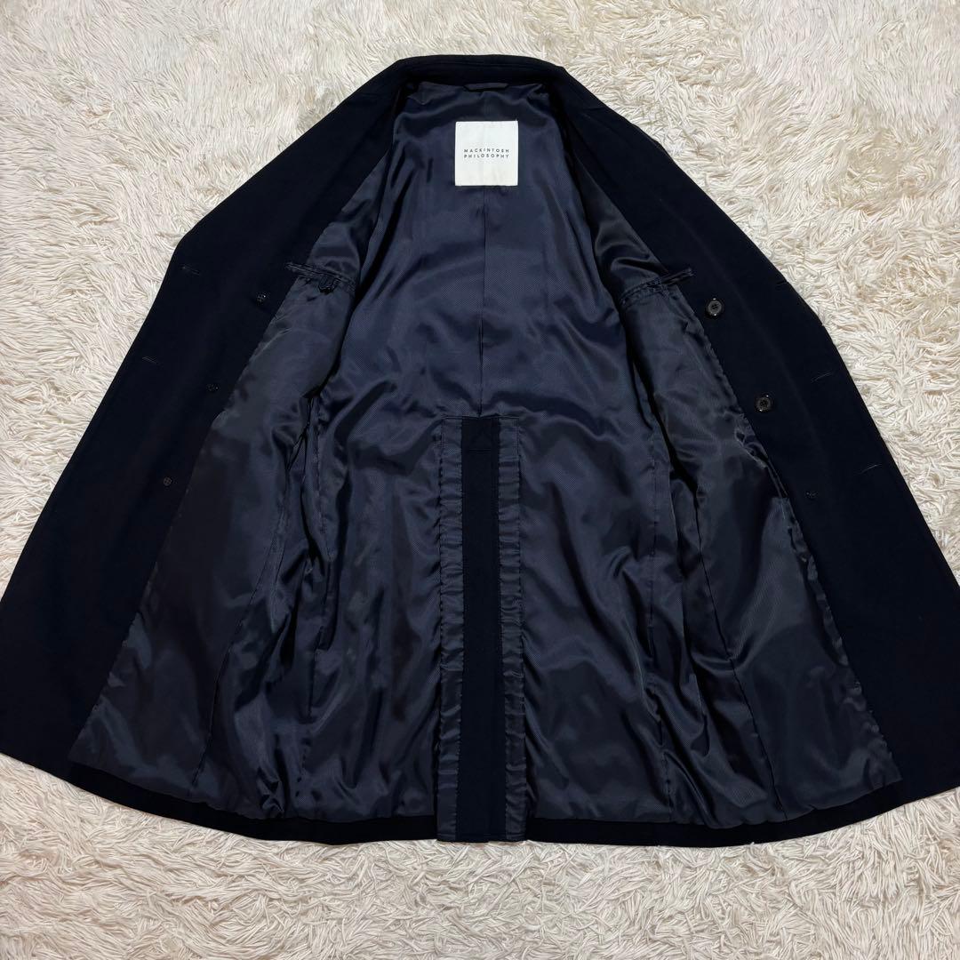 美品 マッキントッシュフィロソフィー ポロコート メルトンウール チェスター
