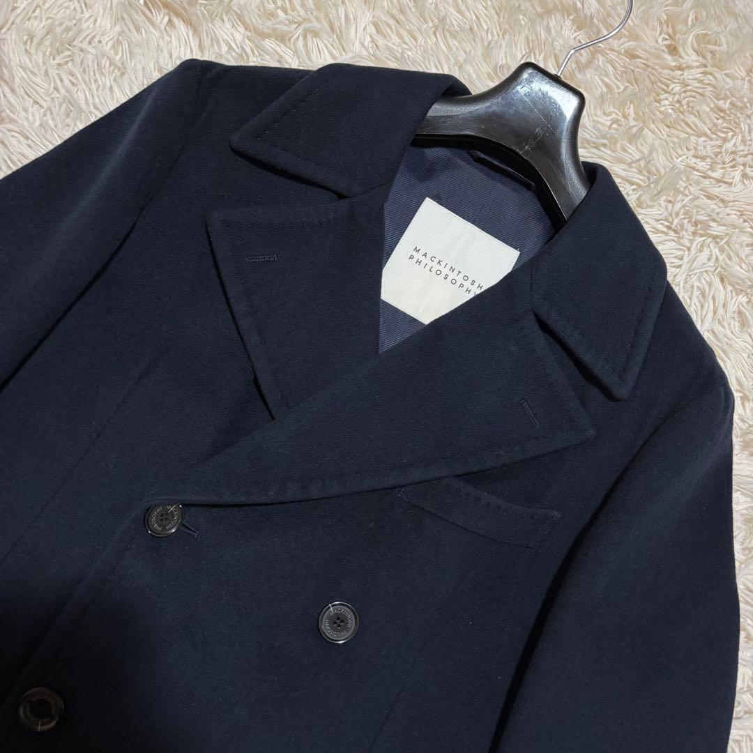 美品 マッキントッシュフィロソフィー ポロコート メルトンウール チェスター