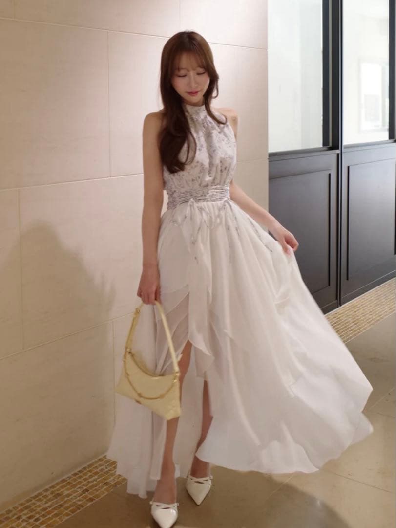 新品・未開封♡Darich♡アメスリギャザーシフォンロングワンピース(Free)