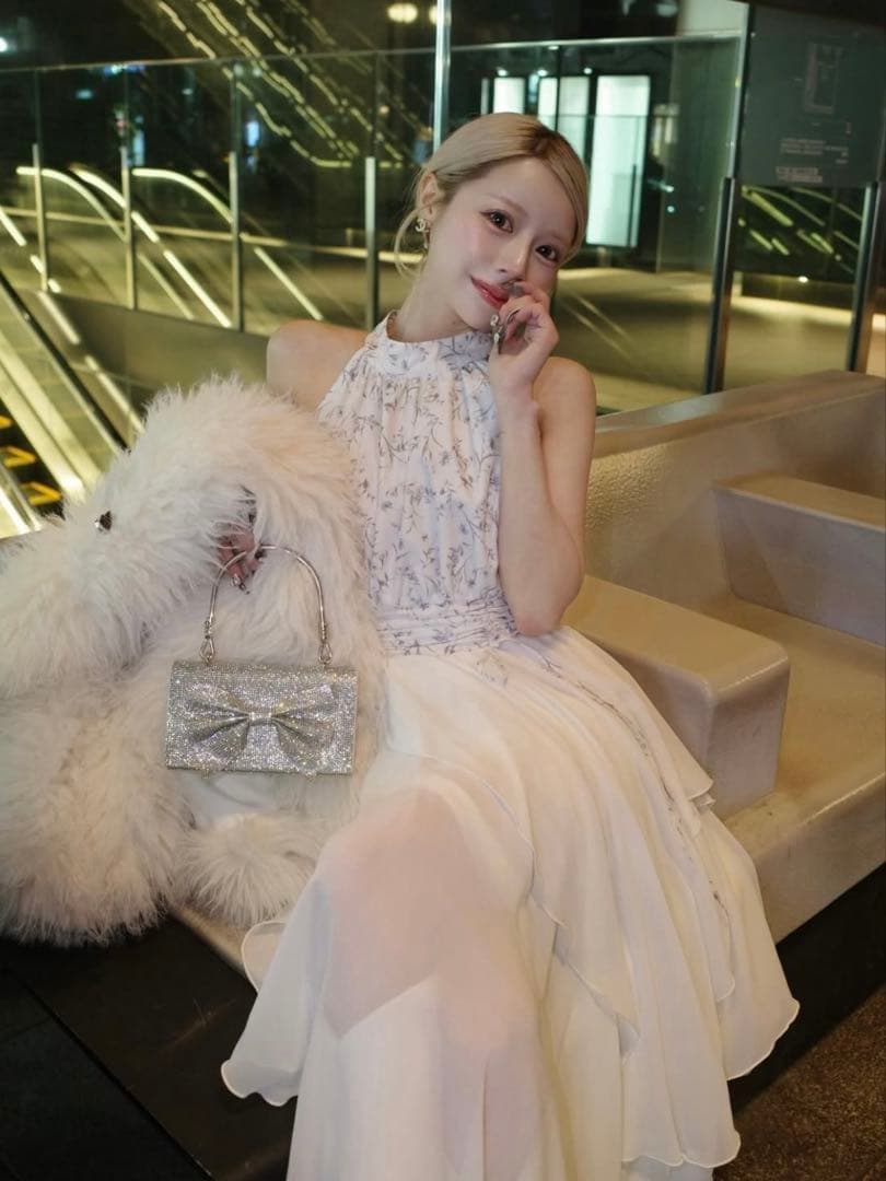 新品・未開封♡Darich♡アメスリギャザーシフォンロングワンピース(Free)