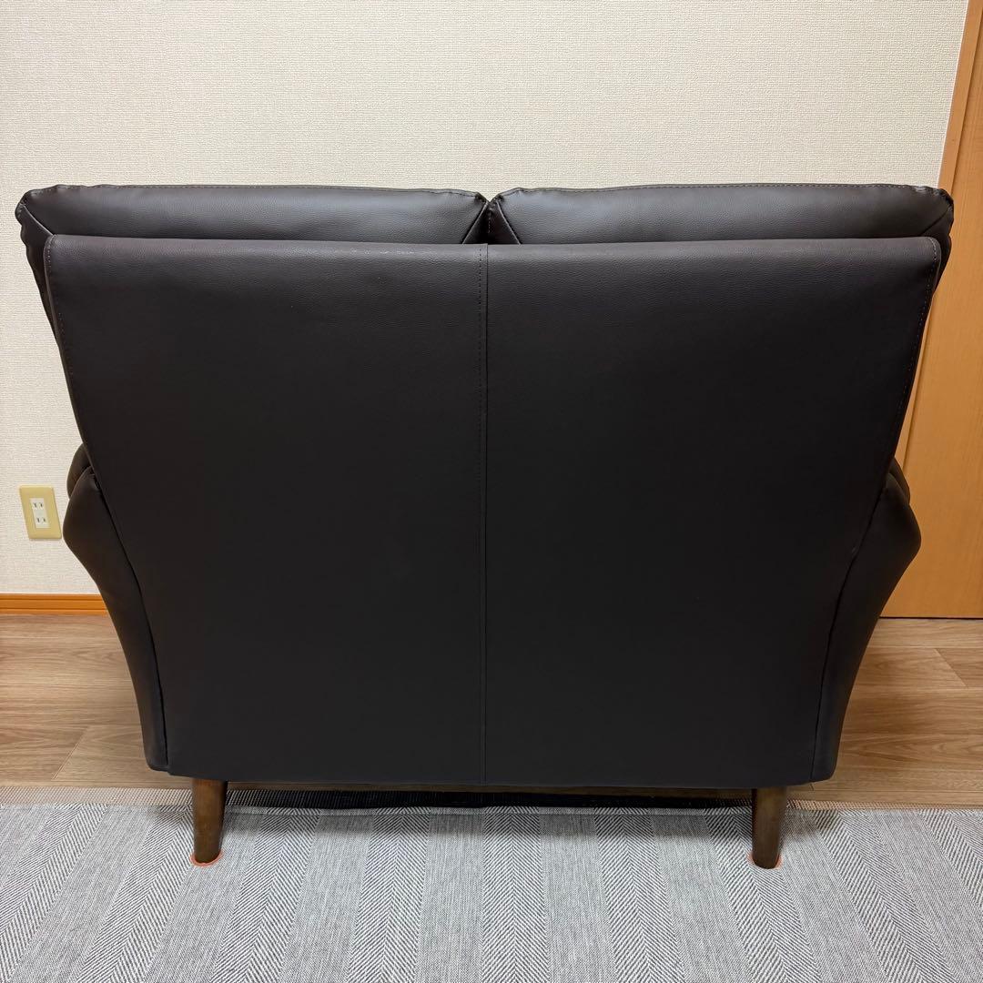 Nシールドコウテイ3 ダークブラウン 2人用ソファ