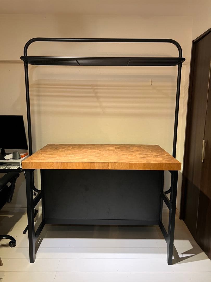 IKEA VADHOLMA ヴァドホルマ アイランドキッチン ラック付き