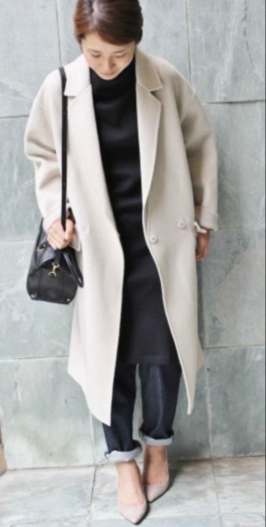 IENA ダブルフェイスリバーシブルチェスターコート　36