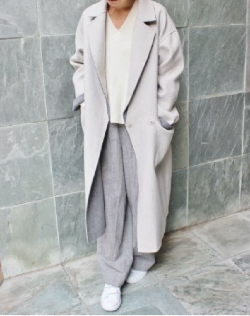 IENA ダブルフェイスリバーシブルチェスターコート　36