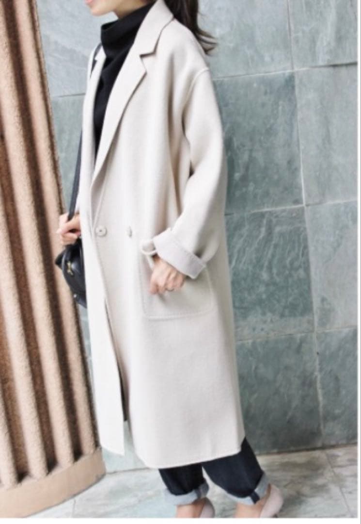 IENA ダブルフェイスリバーシブルチェスターコート　36