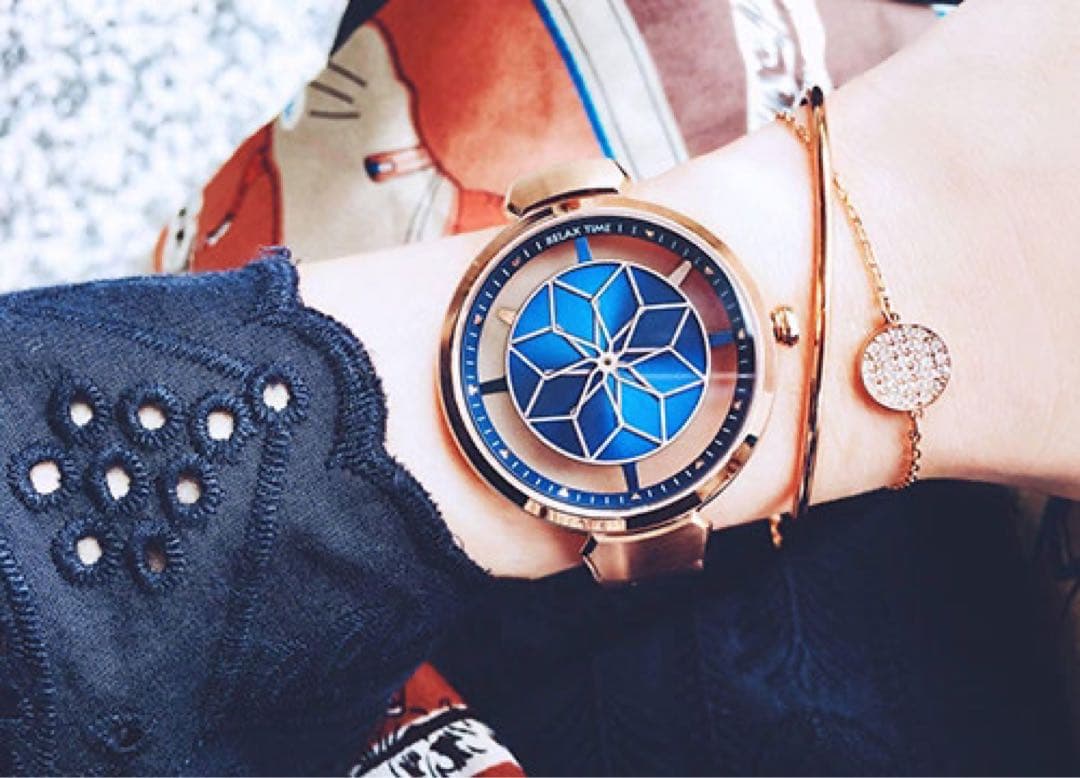 RELAX TIME bloom RT-63-6 腕時計 青 ブルー