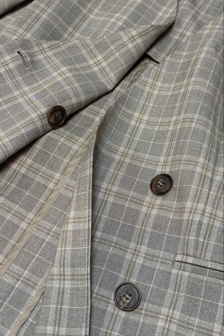 SALE✨MORABITO ✨モラビト チェック柄ノーカラージャケット