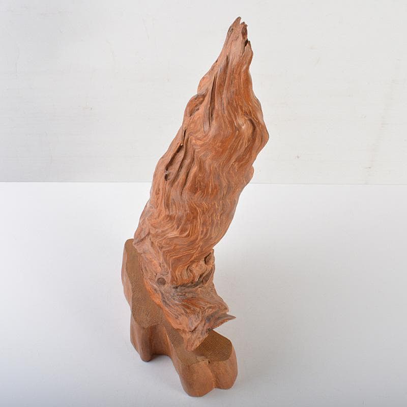 ゆう　伝統工芸屋久杉床飾置物　高さ約42㎝重さ約1.21㎏　V　R7022