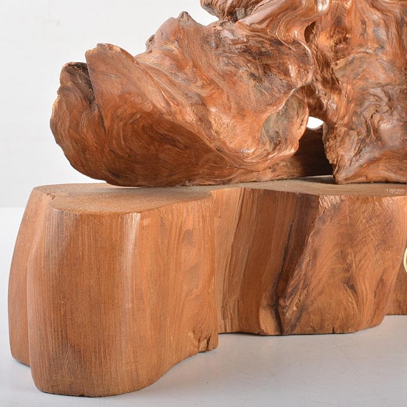 ゆう　伝統工芸屋久杉床飾置物　高さ約42㎝重さ約1.21㎏　V　R7022