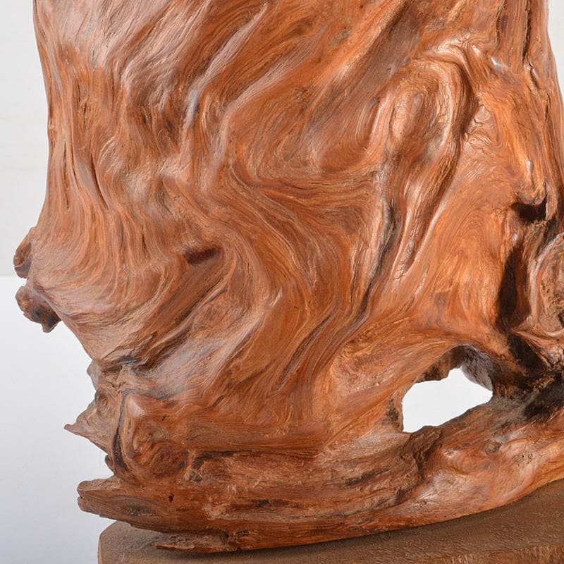 ゆう　伝統工芸屋久杉床飾置物　高さ約42㎝重さ約1.21㎏　V　R7022