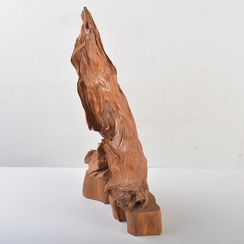 ゆう　伝統工芸屋久杉床飾置物　高さ約42㎝重さ約1.21㎏　V　R7022