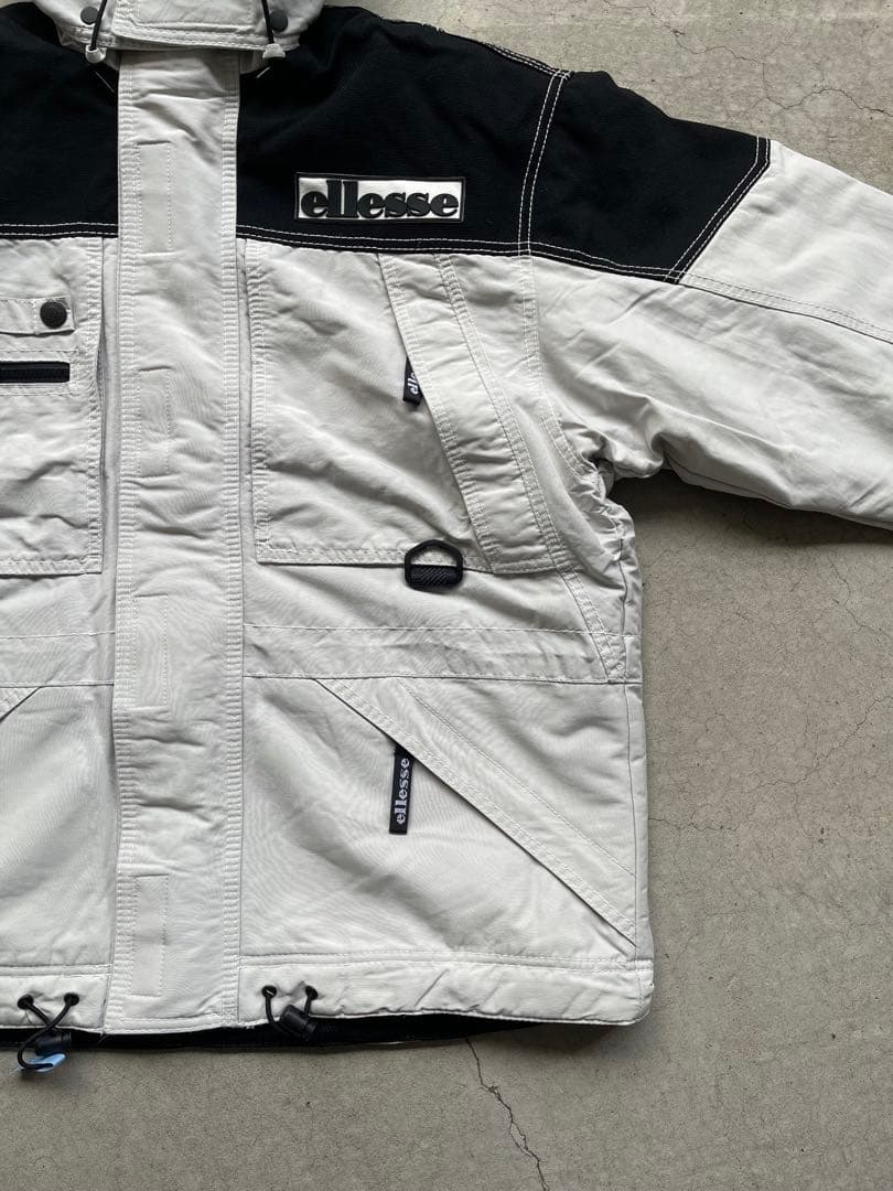 90s ellesse スキーウェア ホワイト/ブラック