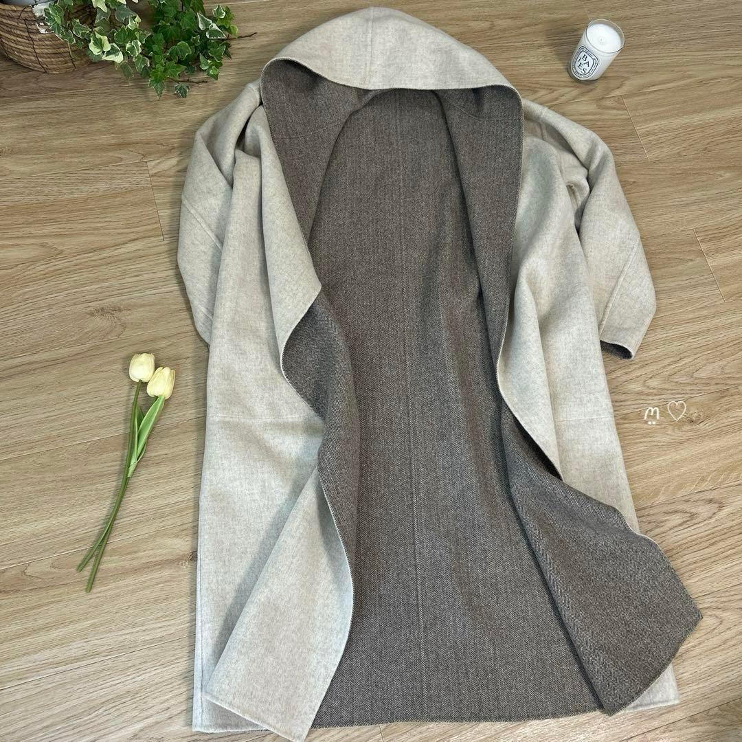 GALERIE VIE ギャルリーヴィー　ウールダブルフェイスフーデッドコート