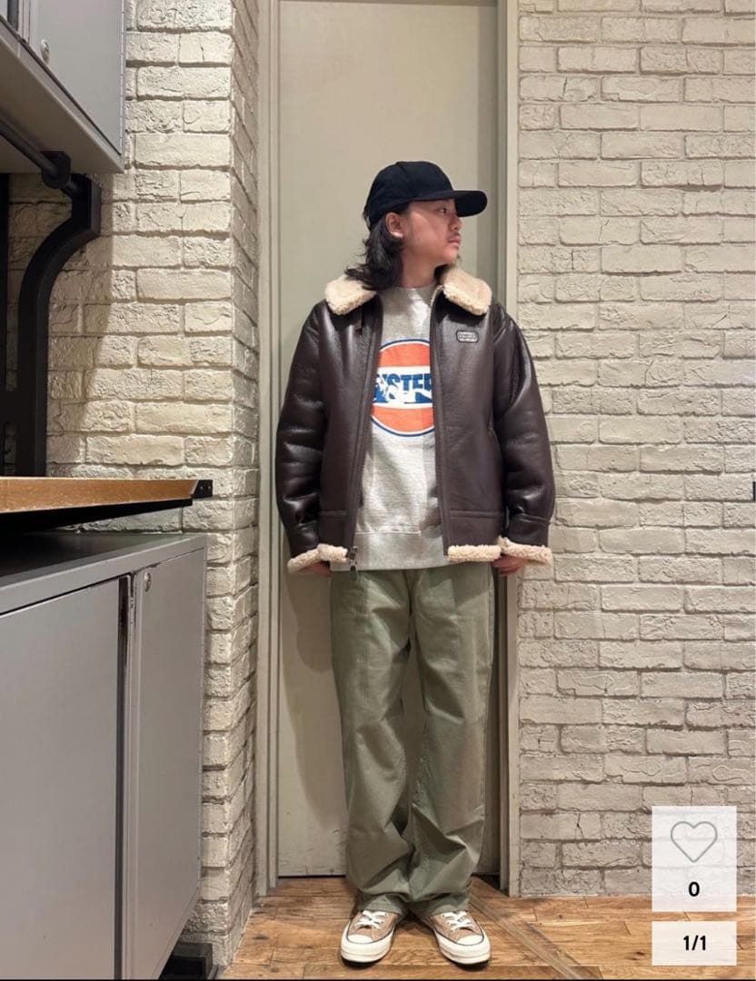 HYSTERIC GLAMOUR MEN B-3 フライトジャケット　ブラウン