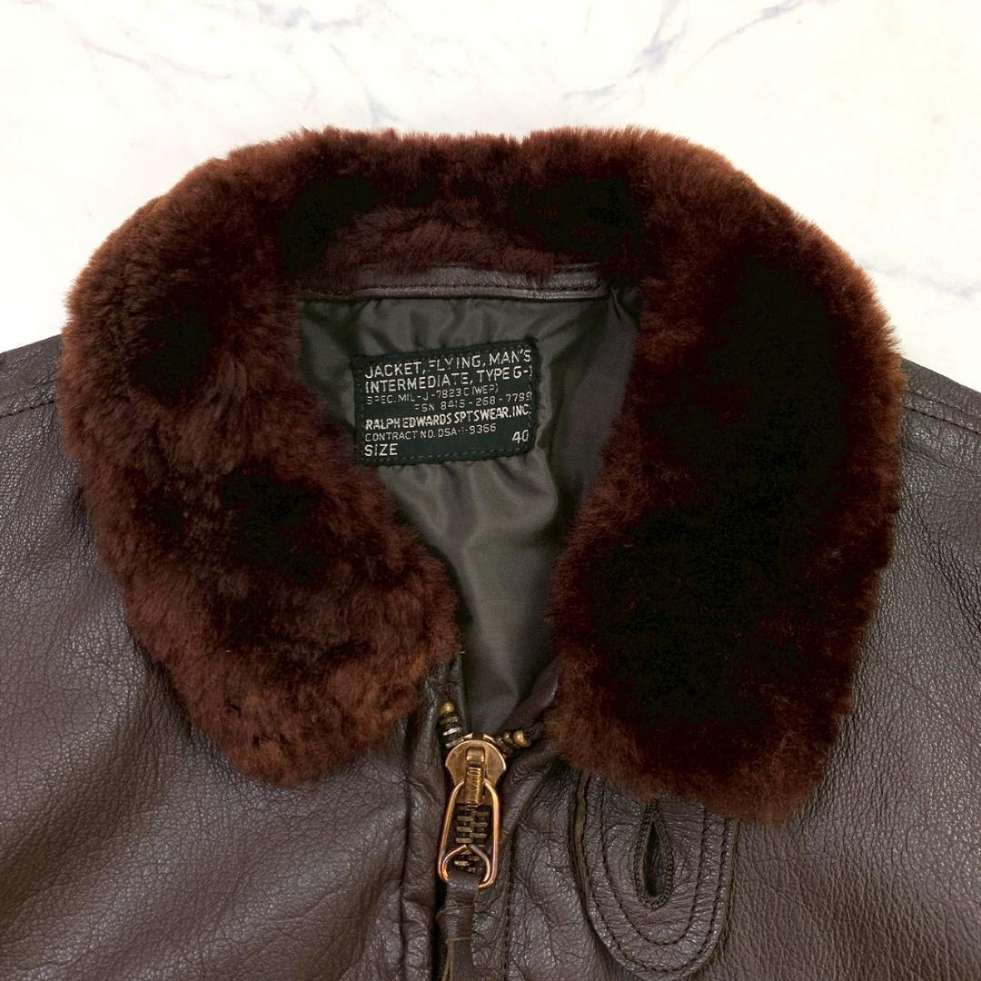 60s米軍実物★ G-1 レザージャケット ラルフエドワーズ社製 40　D526