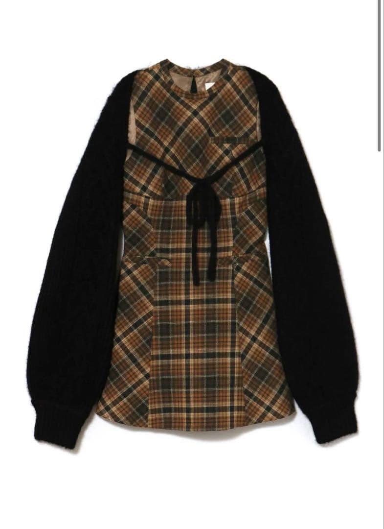 ワンピース Mimi check set mini dress