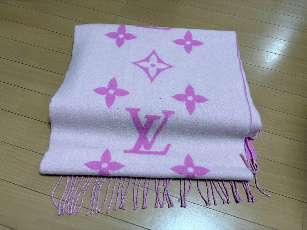 ルイヴィトン マフラー レイキャビック カシミヤ ピンク M76066 美品