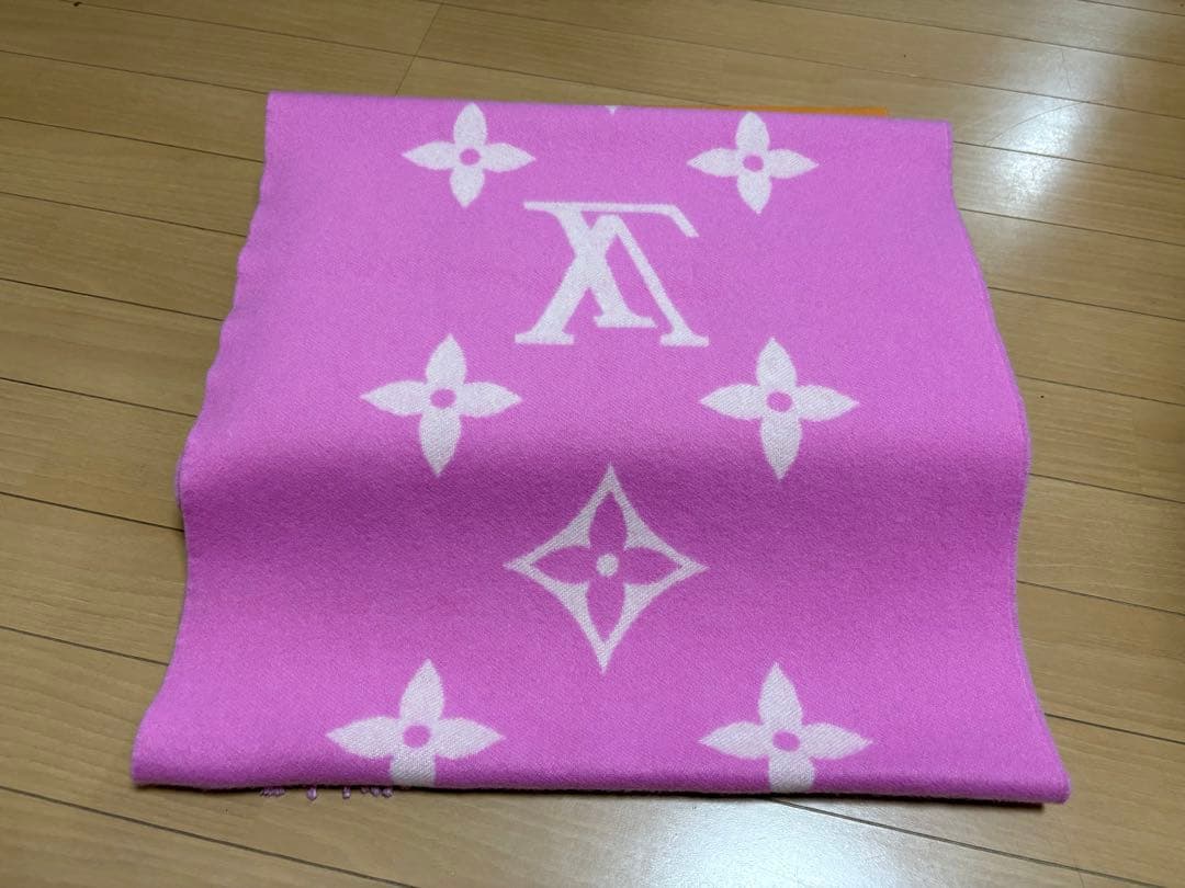 ルイヴィトン マフラー レイキャビック カシミヤ ピンク M76066 美品