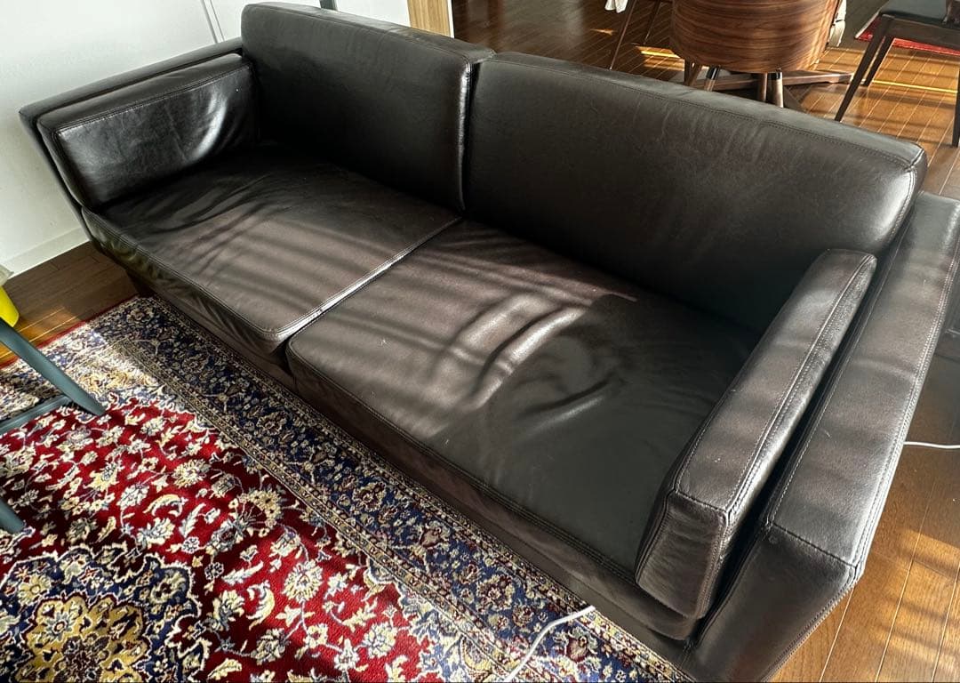 【smust】IKEA SATER 2.5人掛け レザーソファ
